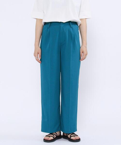 coen（コーエン）の「接触冷感機能付き2タックカラーパンツ（スラックス・レディース・ベージュ/ロイヤルブルー/レッド/ブラック/イエロー・LARGE/SMALL/MEDIUM）」の22枚目の写真