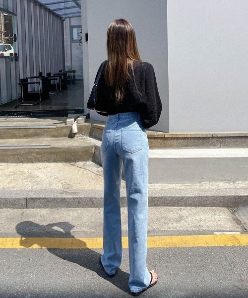 SONA（ソナ）の「SONYUNARA ロングワイドデニムジーンズ（デニムパンツ・レディース・ライトブルー・SMALL/MEDIUM）」の15枚目の写真