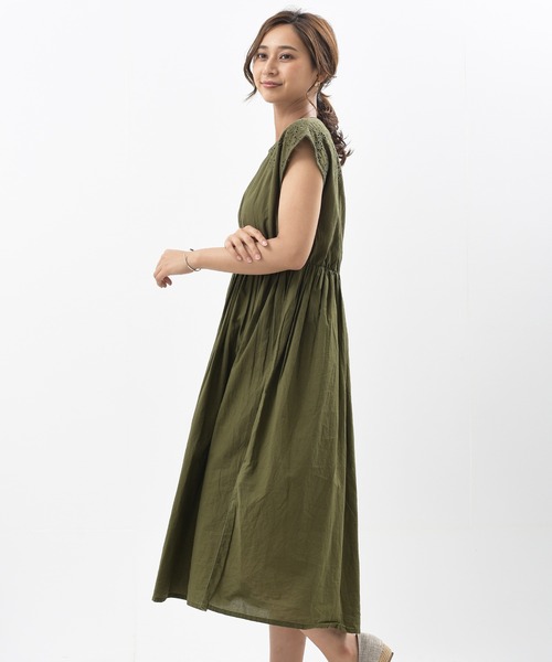 rps（アールピーエス）の「フラワーシフリワンピース（ワンピース・レディース・ベージュ/ネイビー/カーキ・M）」の17枚目の写真