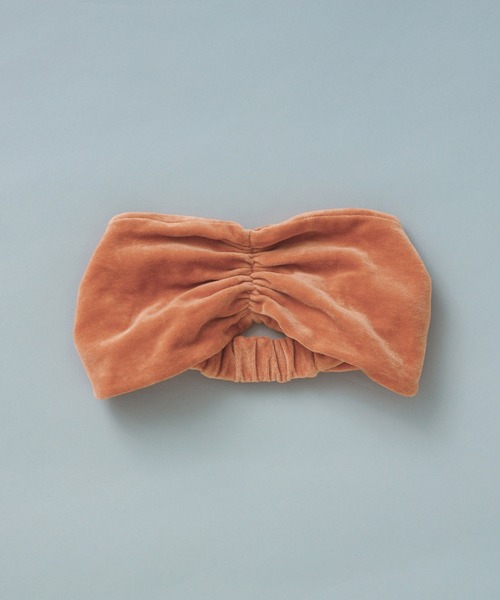 ADAM ET ROPE'（アダムエロペ）の「オーガニックコットンベロアヘアバンド（ヘアバンド・レディース・レンガ/キナリ・FREE）」の2枚目の写真