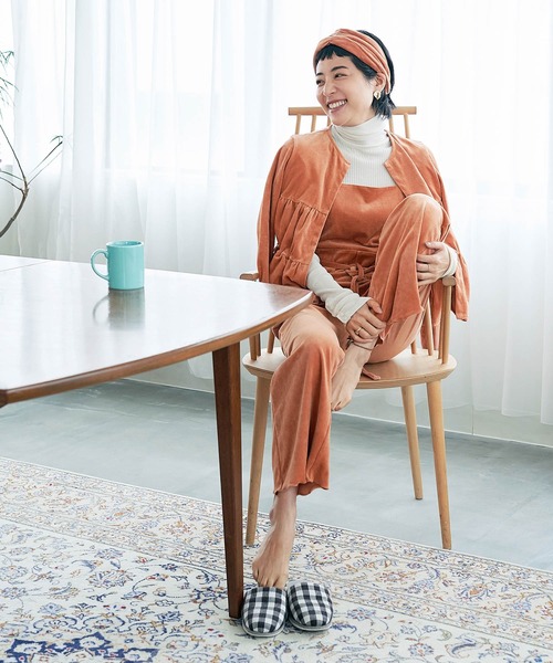 ADAM ET ROPE'（アダムエロペ）の「オーガニックコットンベロアヘアバンド（ヘアバンド・レディース・レンガ/キナリ・FREE）」の5枚目の写真