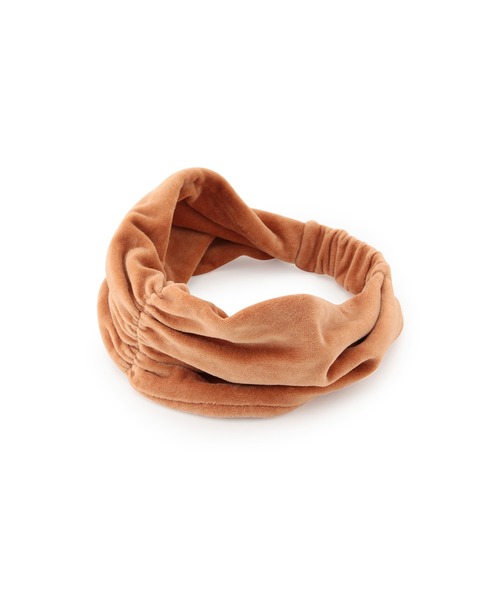 ADAM ET ROPE'（アダムエロペ）の「オーガニックコットンベロアヘアバンド（ヘアバンド・レディース・レンガ/キナリ・FREE）」の6枚目の写真