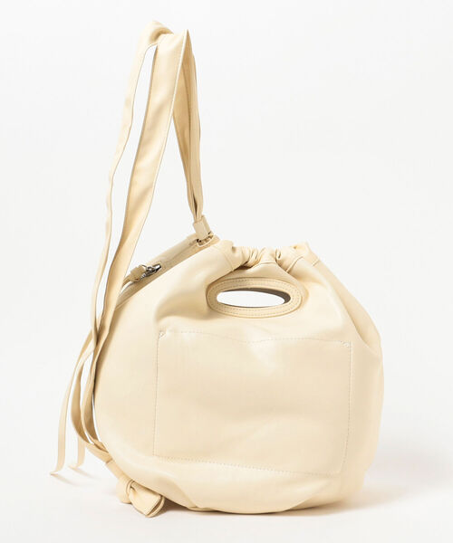 Ray BEAMS（レイビームス）の「Ray BEAMS / ビッグ 巾着 バッグ（ショルダーバッグ・レディース・ブラック/オフホワイト・ONE SIZE）」の7枚目の写真