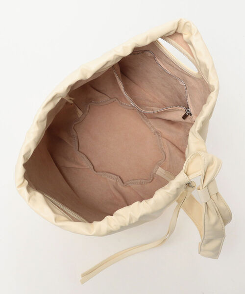 Ray BEAMS（レイビームス）の「Ray BEAMS / ビッグ 巾着 バッグ（ショルダーバッグ・レディース・ブラック/オフホワイト・ONE SIZE）」の8枚目の写真