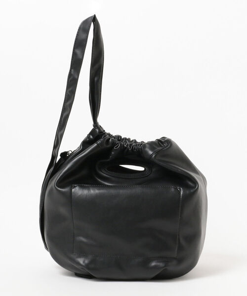 Ray BEAMS（レイビームス）の「Ray BEAMS / ビッグ 巾着 バッグ（ショルダーバッグ・レディース・ブラック/オフホワイト・ONE SIZE）」の15枚目の写真