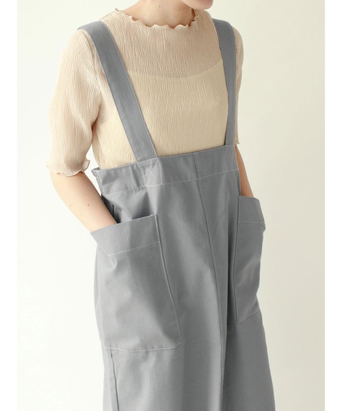 ehka sopo（エヘカソポ）の「楊柳シアープルオーバー（Tシャツ/カットソー・レディース・モカ/ミント/キナリ/ブラック・ﾌﾘ-）」の2枚目の写真