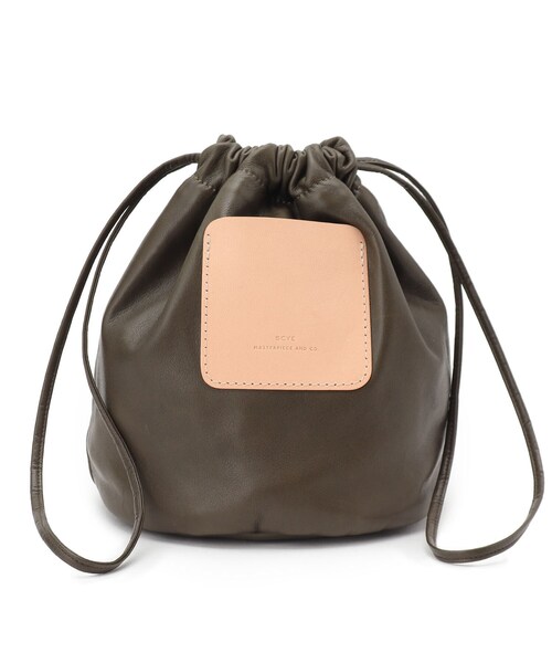 DRESSTERIOR（ドレステリア）の「◆Scye（サイ） 巾着バッグ（ショルダーバッグ・レディース・ブラック/カーキ・00）」の3枚目の写真