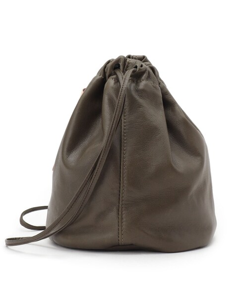 DRESSTERIOR（ドレステリア）の「◆Scye（サイ） 巾着バッグ（ショルダーバッグ・レディース・ブラック/カーキ・00）」の5枚目の写真