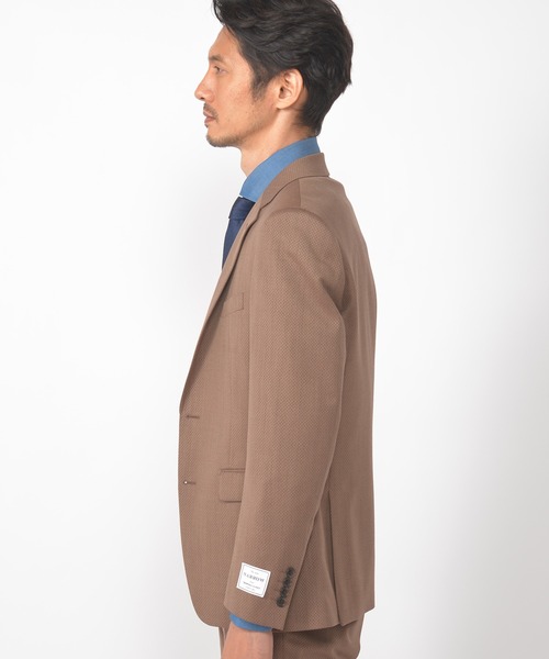 CROWDED CLOSET（クラウデッドクローゼット）の「TW マイクロドビー柄スーツ／2ピースビジネスセットアップスーツ（セットアップ・メンズ・ベージュ/ネイビー/グレー/ボルドー・01/02/03/04）」の17枚目の写真