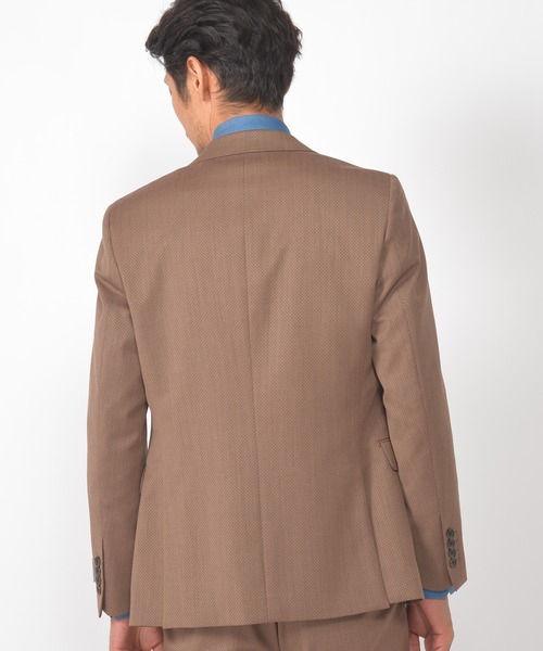 CROWDED CLOSET（クラウデッドクローゼット）の「TW マイクロドビー柄スーツ／2ピースビジネスセットアップスーツ（セットアップ・メンズ・ベージュ/ネイビー/グレー/ボルドー・01/02/03/04）」の9枚目の写真