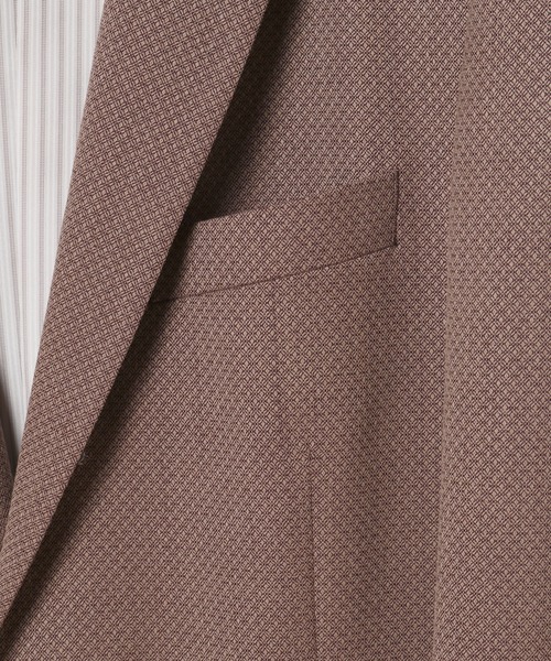 CROWDED CLOSET（クラウデッドクローゼット）の「TW マイクロドビー柄スーツ／2ピースビジネスセットアップスーツ（セットアップ・メンズ・ベージュ/ネイビー/グレー/ボルドー・01/02/03/04）」の18枚目の写真
