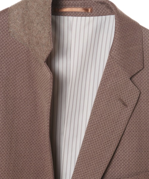 CROWDED CLOSET（クラウデッドクローゼット）の「TW マイクロドビー柄スーツ／2ピースビジネスセットアップスーツ（セットアップ・メンズ・ベージュ/ネイビー/グレー/ボルドー・01/02/03/04）」の10枚目の写真