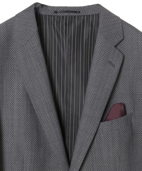 CROWDED CLOSET（クラウデッドクローゼット）の「TW マイクロドビー柄スーツ／2ピースビジネスセットアップスーツ（セットアップ・メンズ・ベージュ/ネイビー/グレー/ボルドー・01/02/03/04）」の11枚目の写真