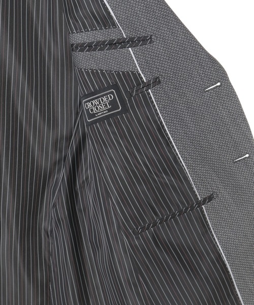 CROWDED CLOSET（クラウデッドクローゼット）の「TW マイクロドビー柄スーツ／2ピースビジネスセットアップスーツ（セットアップ・メンズ・ベージュ/ネイビー/グレー/ボルドー・01/02/03/04）」の12枚目の写真