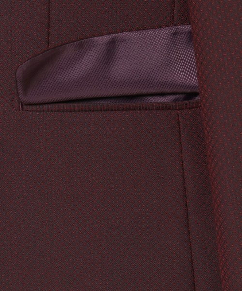 CROWDED CLOSET（クラウデッドクローゼット）の「TW マイクロドビー柄スーツ／2ピースビジネスセットアップスーツ（セットアップ・メンズ・ベージュ/ネイビー/グレー/ボルドー・01/02/03/04）」の14枚目の写真