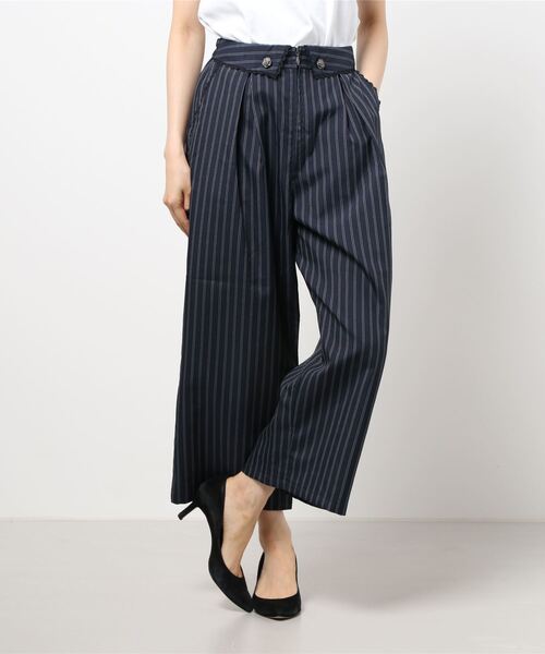 axes femme（アクシーズファム）の「襟デザインセンタージップＰＴ（その他パンツ・レディース・ブラック/ネイビー/ベージュ・MEDIUM）」の3枚目の写真