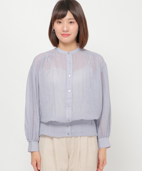 LBC（エルビーシー）の「ふんわりジャケットシアーブラウス（シャツ/ブラウス・レディース・ブラック/ブルー・M）」の6枚目の写真