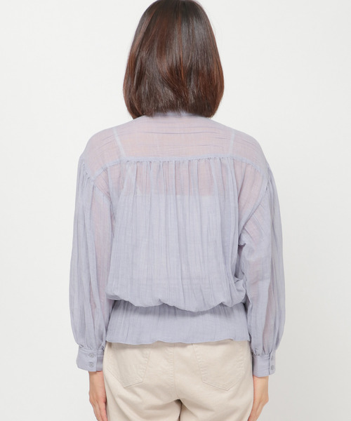 LBC（エルビーシー）の「ふんわりジャケットシアーブラウス（シャツ/ブラウス・レディース・ブラック/ブルー・M）」の7枚目の写真