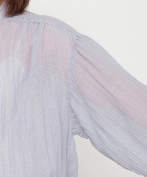 LBC（エルビーシー）の「ふんわりジャケットシアーブラウス（シャツ/ブラウス・レディース・ブラック/ブルー・M）」の14枚目の写真