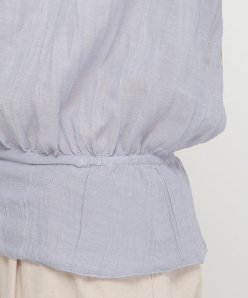 LBC（エルビーシー）の「ふんわりジャケットシアーブラウス（シャツ/ブラウス・レディース・ブラック/ブルー・M）」の8枚目の写真