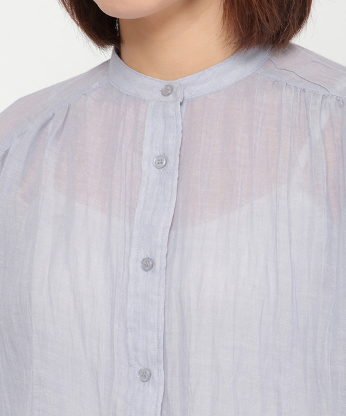 LBC（エルビーシー）の「ふんわりジャケットシアーブラウス（シャツ/ブラウス・レディース・ブラック/ブルー・M）」の10枚目の写真