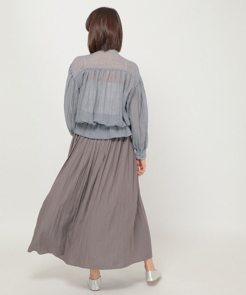 LBC（エルビーシー）の「ふんわりジャケットシアーブラウス（シャツ/ブラウス・レディース・ブラック/ブルー・M）」の9枚目の写真