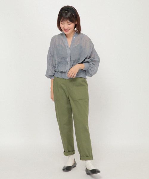 LBC（エルビーシー）の「ふんわりジャケットシアーブラウス（シャツ/ブラウス・レディース・ブラック/ブルー・M）」の11枚目の写真