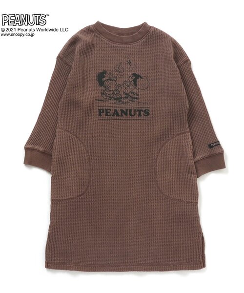F.O.KIDS(エフオーキッズ)の「PEANUTSコラボワンピース(ワンピース・キッズ・ベージュ/ブラウン/サックスブルー・120/130/80/100/95/90/110/140)」の2枚目の写真