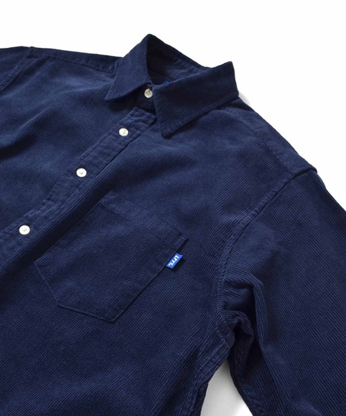 Lafayette（ラファイエット）の「LFYT ラファイエット [Lafayette] - ロゴ ビッグシルエット コーデュロイ 長袖 シャツ [L LOGO BIG SILHOUETTE CORDUROY SHIRT]（シャツ/ブラウス・メンズ・ベージュ/ネイビー/マルチ/バーガンディー・L/M/XL）」の11枚目の写真
