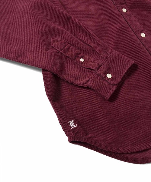 Lafayette（ラファイエット）の「LFYT ラファイエット [Lafayette] - ロゴ ビッグシルエット コーデュロイ 長袖 シャツ [L LOGO BIG SILHOUETTE CORDUROY SHIRT]（シャツ/ブラウス・メンズ・ベージュ/ネイビー/マルチ/バーガンディー・L/M/XL）」の9枚目の写真