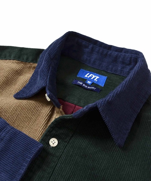 Lafayette（ラファイエット）の「LFYT ラファイエット [Lafayette] - ロゴ ビッグシルエット コーデュロイ 長袖 シャツ [L LOGO BIG SILHOUETTE CORDUROY SHIRT]（シャツ/ブラウス・メンズ・ベージュ/ネイビー/マルチ/バーガンディー・L/M/XL）」の22枚目の写真