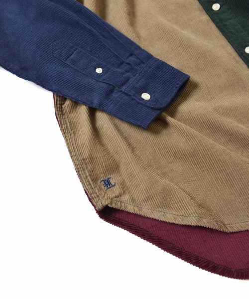 Lafayette（ラファイエット）の「LFYT ラファイエット [Lafayette] - ロゴ ビッグシルエット コーデュロイ 長袖 シャツ [L LOGO BIG SILHOUETTE CORDUROY SHIRT]（シャツ/ブラウス・メンズ・ベージュ/ネイビー/マルチ/バーガンディー・L/M/XL）」の16枚目の写真