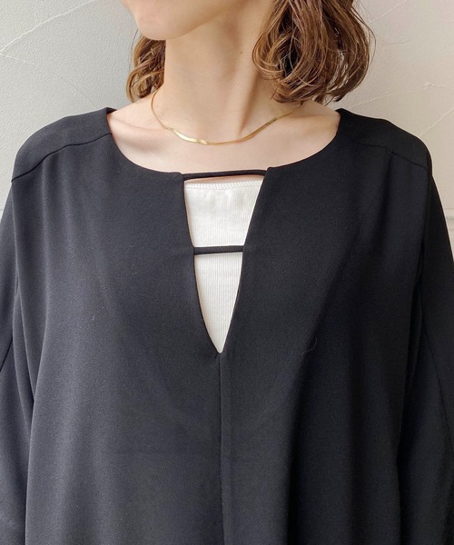 CAPRICIEUX LE'MAGE（カプリシューレマージュ）の「2WAYカットアウトワンピース（ワンピース・レディース・ブラック/グリーン/キャメル・FREE）」の11枚目の写真