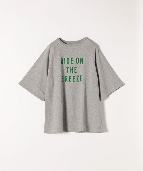 SHIPS any(シップス エニィ)の「【SHIPS any別注】THE KNiTS: ロゴ ハーフスリーブ オーバー スウェット(スウェット・レディース・チャコールグレー/グレー・ONE SIZE)」の3枚目の写真