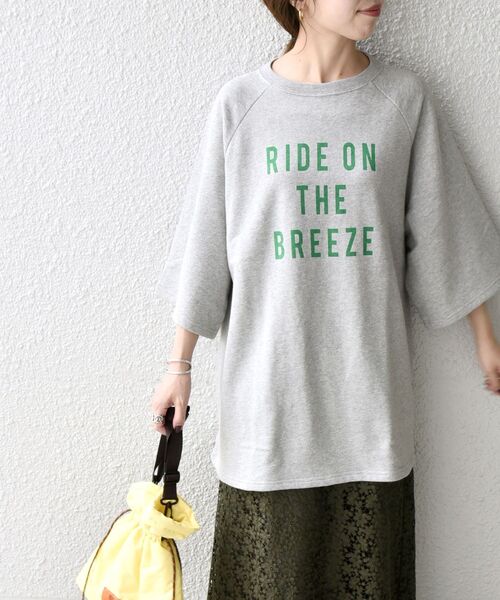 SHIPS any(シップス エニィ)の「【SHIPS any別注】THE KNiTS: ロゴ ハーフスリーブ オーバー スウェット(スウェット・レディース・チャコールグレー/グレー・ONE SIZE)」の15枚目の写真