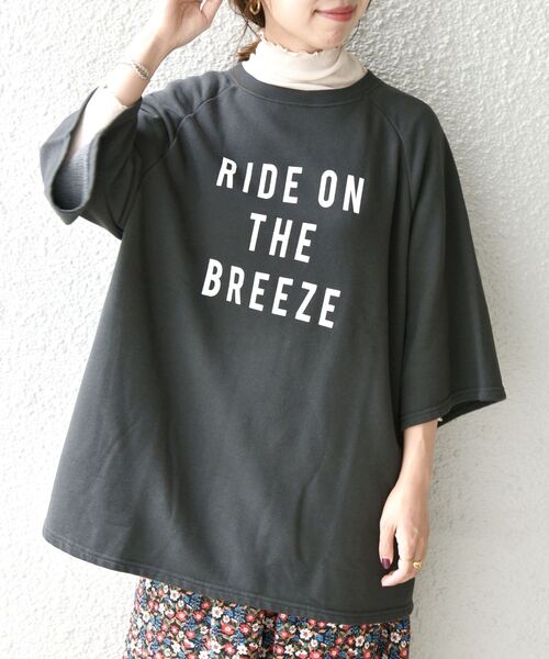 SHIPS any(シップス エニィ)の「【SHIPS any別注】THE KNiTS: ロゴ ハーフスリーブ オーバー スウェット(スウェット・レディース・チャコールグレー/グレー・ONE SIZE)」の19枚目の写真