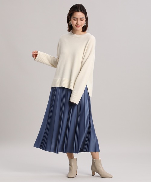 INED(イネド)の「ランダムプリーツスカート(スカート・レディース・ブルーグレー/モカ/ラベンダー・9号)」の6枚目の写真