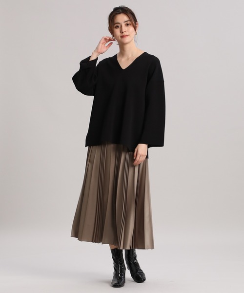 INED(イネド)の「ランダムプリーツスカート(スカート・レディース・ブルーグレー/モカ/ラベンダー・9号)」の10枚目の写真