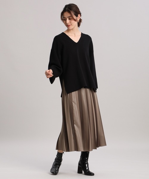 INED(イネド)の「ランダムプリーツスカート(スカート・レディース・ブルーグレー/モカ/ラベンダー・9号)」の8枚目の写真