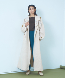 Abahouse Devinette | 【Verseau】ウール混デザイントレンチコート(トレンチコート)