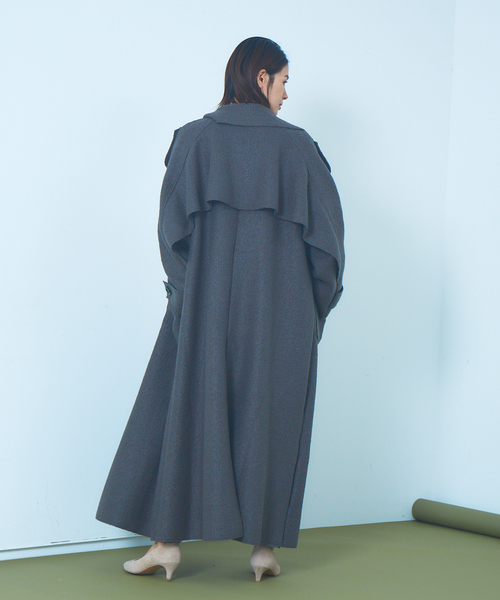 Abahouse Devinette（ドゥヴィネット）の「【Verseau】ウール混デザイントレンチコート（トレンチコート・レディース・オフホワイト/カーキ・フリー）」の7枚目の写真