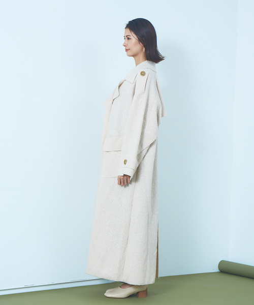 Abahouse Devinette（ドゥヴィネット）の「【Verseau】ウール混デザイントレンチコート（トレンチコート・レディース・オフホワイト/カーキ・フリー）」の12枚目の写真