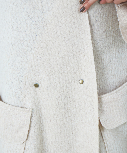 Abahouse Devinette（ドゥヴィネット）の「【Verseau】ウール混デザイントレンチコート（トレンチコート・レディース・オフホワイト/カーキ・フリー）」の4枚目の写真