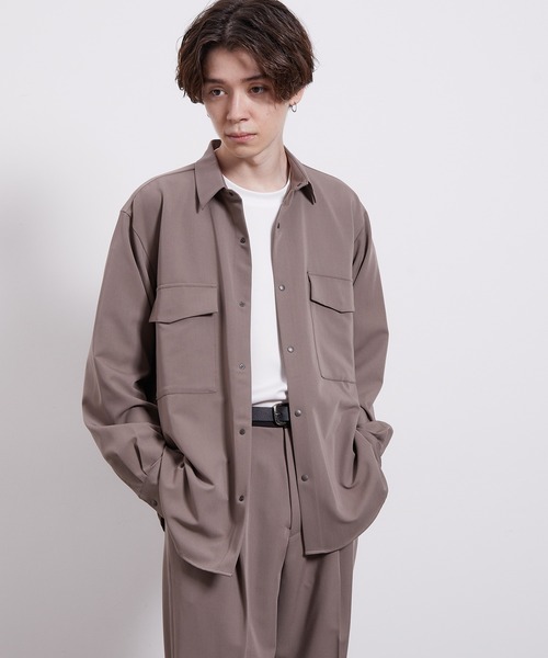 JUNRED（ジュンレッド）の「バイシクルリラックスCPOシャツ（シャツ/ブラウス・メンズ・ブラック/ダークブラウン/グリーン/イエロー系その他3/ベージュ・LL/M/L）」の16枚目の写真