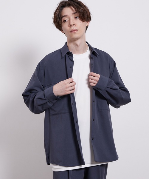 JUNRED（ジュンレッド）の「バイシクルリラックスCPOシャツ（シャツ/ブラウス・メンズ・ブラック/ダークブラウン/グリーン/イエロー系その他3/ベージュ・LL/M/L）」の11枚目の写真