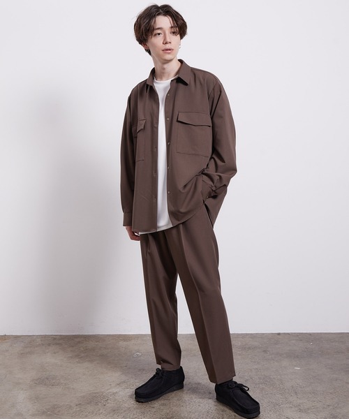 JUNRED（ジュンレッド）の「バイシクルリラックスCPOシャツ（シャツ/ブラウス・メンズ・ブラック/ダークブラウン/グリーン/イエロー系その他3/ベージュ・LL/M/L）」の20枚目の写真