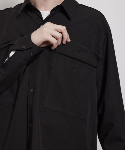 JUNRED（ジュンレッド）の「バイシクルリラックスCPOシャツ（シャツ/ブラウス・メンズ・ブラック/ダークブラウン/グリーン/イエロー系その他3/ベージュ・LL/M/L）」の7枚目の写真