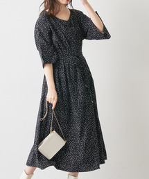 【WEB限定カラー有り】リボン取外しウエストタックワンピース