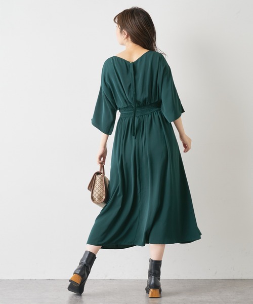 natural couture（ナチュラルクチュール）の「【WEB限定カラー有り】リボン取外しウエストタックワンピース（ワンピース・レディース・グリーン/ドット/ブラウン/レンガ/その他1/その他2・FREE）」の11枚目の写真