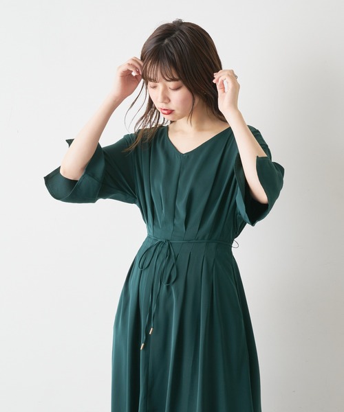 natural couture（ナチュラルクチュール）の「【WEB限定カラー有り】リボン取外しウエストタックワンピース（ワンピース・レディース・グリーン/ドット/ブラウン/レンガ/その他1/その他2・FREE）」の12枚目の写真